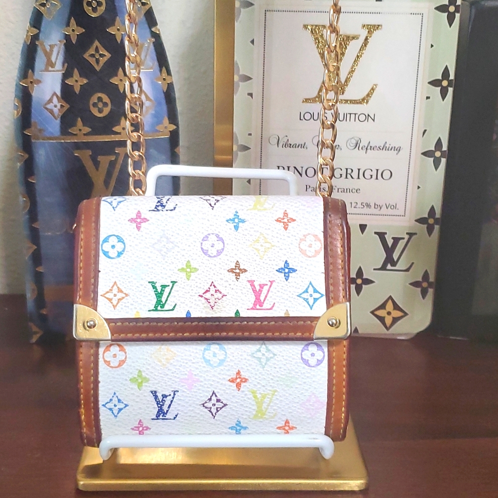 💚LOUIS VUITTON MURAKAMI Compact Wallet w/Chain